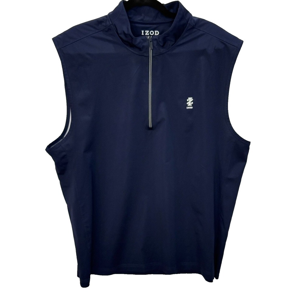 Izod Golf Stretch Zip Front Softshell Vest Men's XL Sports